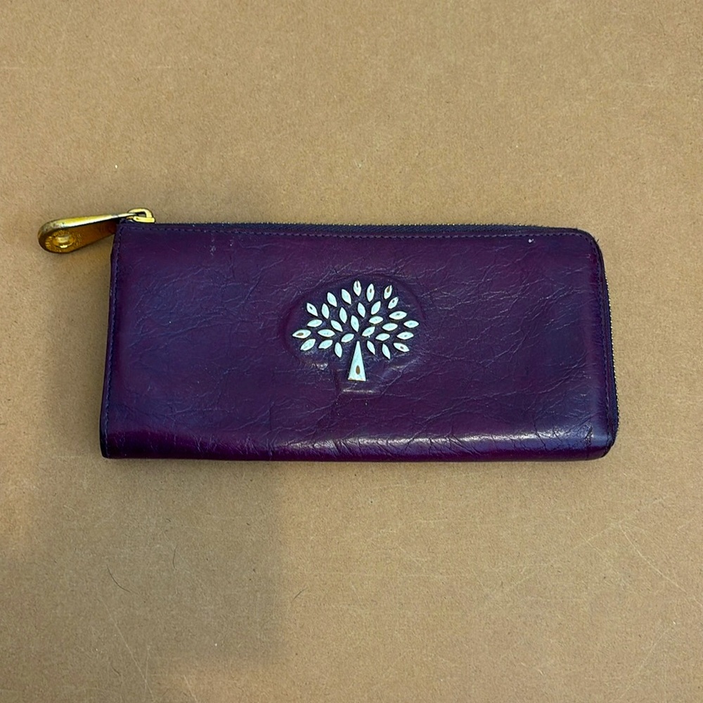 Purple Mulberry zippered wallet